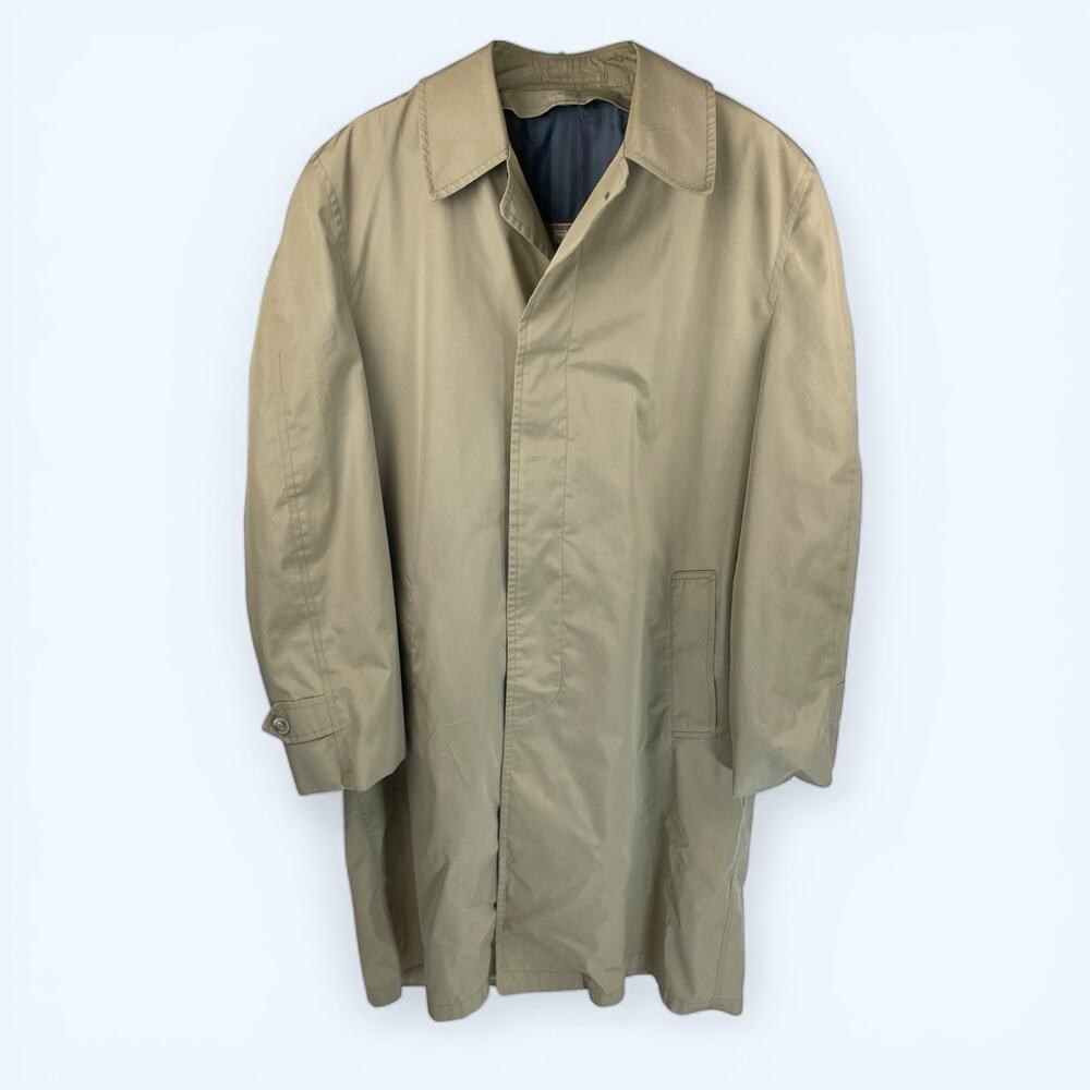 Glen Eagle The American Traveler Trench Coat 100% Wool Removable Liner 42L